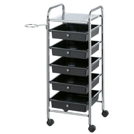 Black Essentials Salon Trolley