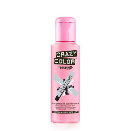 Crazy Color Semi-Permanent Hair Colour Cream Platinum (100ml)