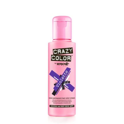 Crazy Color Semi-Permanent Hair Colour Cream Violet (100ml)