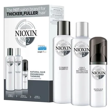 NIOXIN 3-Part System 2 Trial Kit for Natural Hair with Progressed Thinning