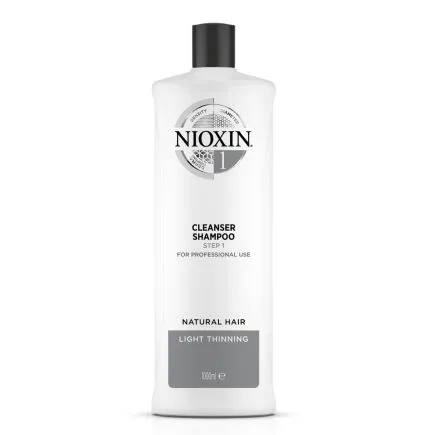 NIOXIN System 1 Cleanser Shampoo for Natural Hair with Light Thinning 1000ml