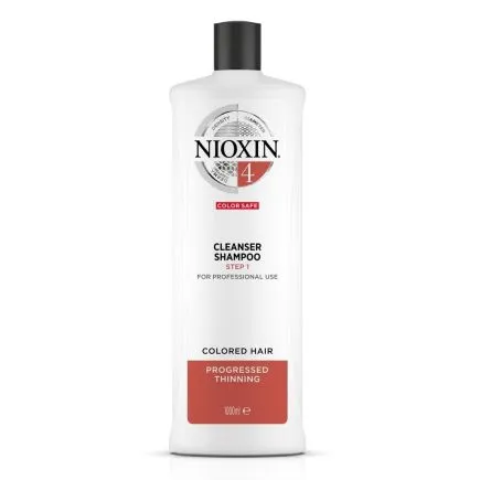 NIOXIN System 4 Cleanser Shampoo for Coloured Hair with Progressed Thinning 1000ml