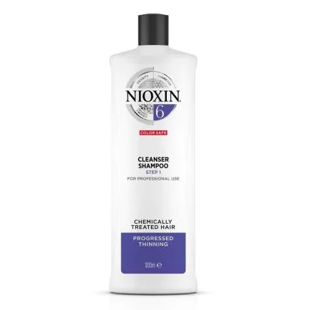 NIOXIN System 6 Cleanser Shampoo for Chemically Treated Hair with Progressed Thinning 1000ml