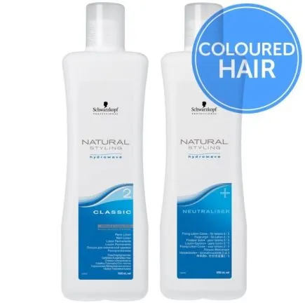 Schwarzkopf Professional Natural Styling Hydrowave Classic Perm + Neutraliser 2 x 1000ml (2 - Coloured Hair)