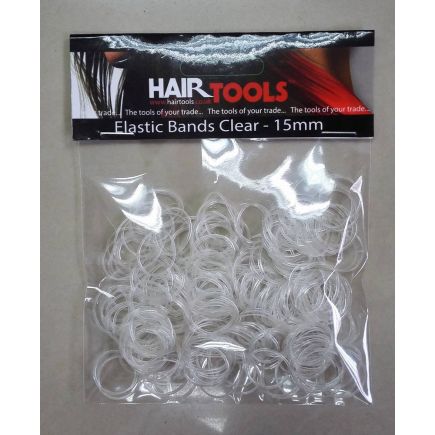 Hair Tools Clear Elastic Bands 15mm 300pk