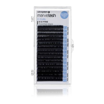 Salon System Marvelash C Curl 0.12 Double Tip Ellipse Lashes - Assorted Length