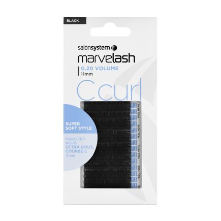 Salon System Marvelash C Curl 0.20 Lashes (Volume) - 11mm Black