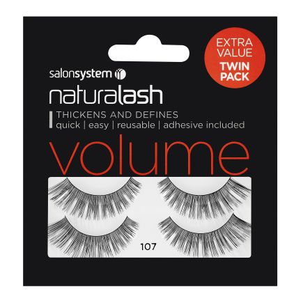 Salon System Naturalash Strip Lashes (Extra Value Twin Pack) - 107 Volume