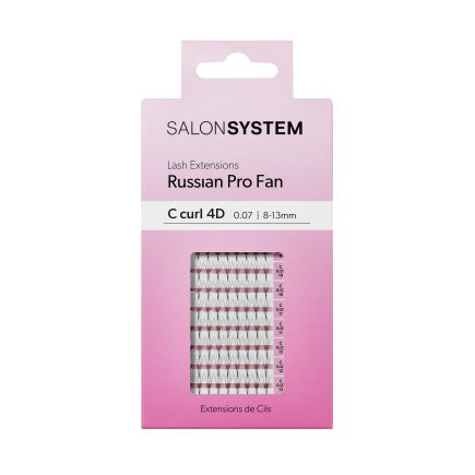 Salon System Russian Pro Fan Lash Extensions (C Curl 4D 8-13mm)