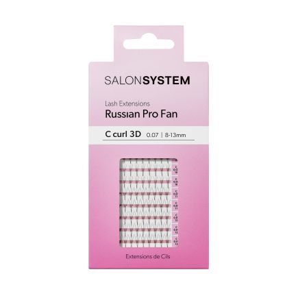 Salon System Russian Pro Fan Lash Extensions (C Curl 3D 8-13mm)