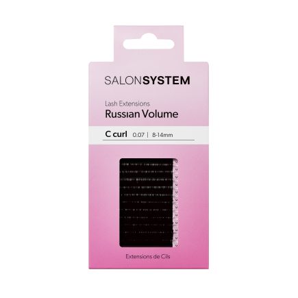 Salon System Russian Volume Lash Extensions (C Curl 0.07 8-14mm)