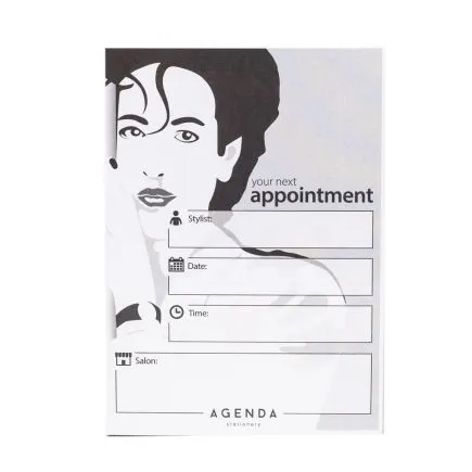 Agenda Appointment Cards Grey/White 100pk