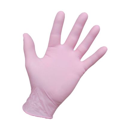 Pro Pink Nitrile Gloves 100 pack - Medium