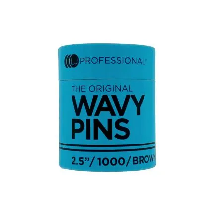 LJ Professional Original Wavy Pins Brown 2.5 inch (1000pk)