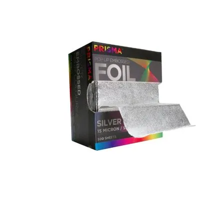 Prisma PopUp Embossed Foil Silver 120mm x 280mm (500pk)