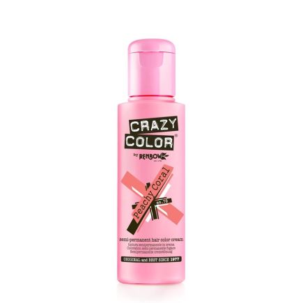 Crazy Color Semi-Permanent Hair Colour Cream Peachy Coral (100ml)