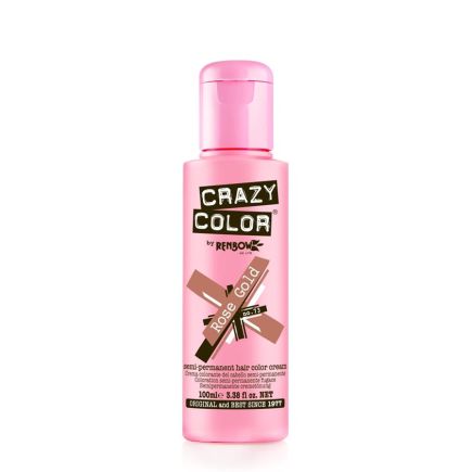 Crazy Color Semi-Permanent Hair Colour Cream Rose Gold (100ml)