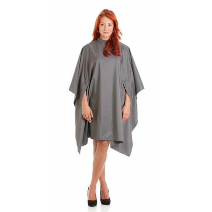 Feel For Hair Artisan Gown Microfibre Fabric Charcoal with Poppers