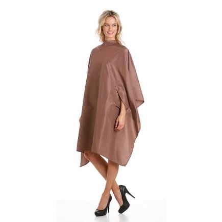 Feel For Hair Artisan Gown Microfibre Fabric Cocoa with Poppers