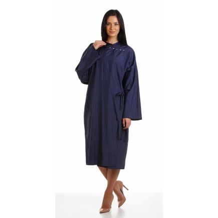 Feel For Hair Rapport Gown Trilobal Fabric Navy with Poppers