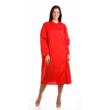 Feel For Hair Rapport Gown Trilobal Fabric Red with Poppers