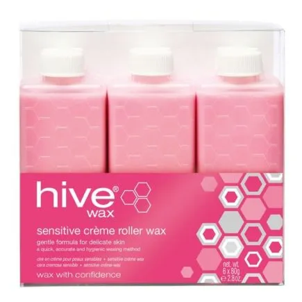 Hive Sensitive Crème Roller Wax Cartridges 80g (6pk)