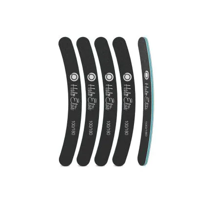 Halo Elite Black Nail Files 100/180 Grit (5pk)