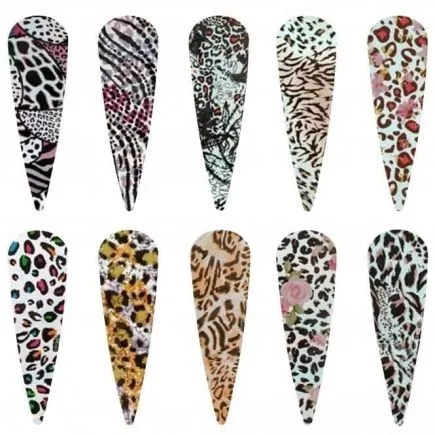 Halo Create Nail Foils Laser Leopard (10pk)