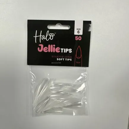 Halo Jellie Tips Stiletto Long Size 6 (50 Pack)