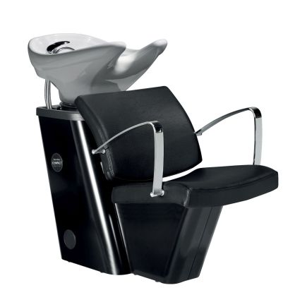 Salon Ambience Compact Wash Unit White Basin Black Frame