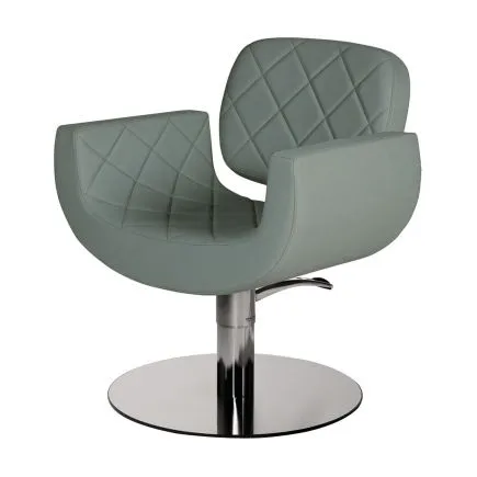 Salon Ambience Naomi+ Hydraulic Styling Chair Rounded Silver Base