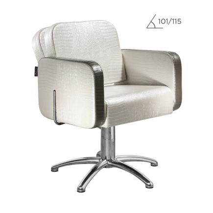 Salon Ambience Icon Reclinable Hydraulic Styling Chair Five Star Silver