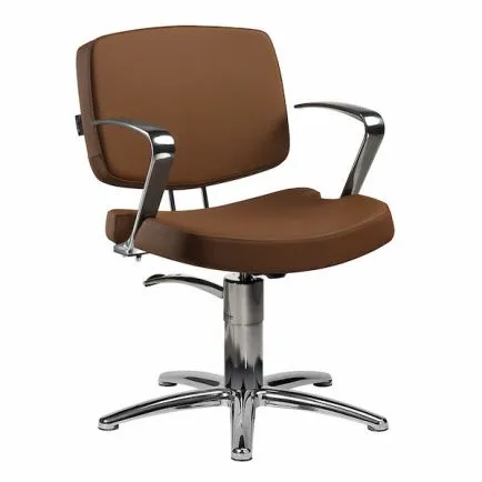 Salon Ambience Kleo Hydraulic Styling Chair Square Silver