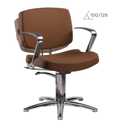 Salon Ambience Kleo Reclinable Hydraulic Styling Chair Five Star Silver