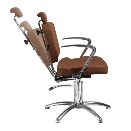 Salon Ambience Kleo Recl.+Headrest Hydraulic Styling Chair Five Star Silver