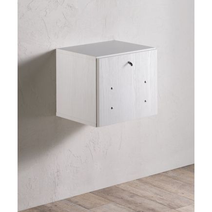 Salon Ambience Cannes Wood Cabinet White Ash, Wooden Front