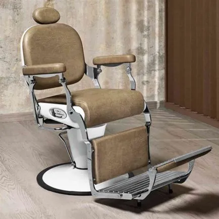 Salon Ambience Premier Barber Chair White Plastic Disc Base & Legrest