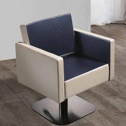 Salon Ambience Square Hydraulic Styling Chair Five Star Black Base