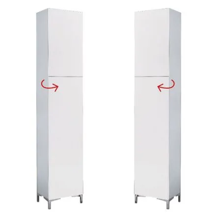 Salon Ambience Wall System White RH Cabinet