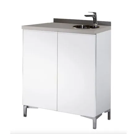 Salon Ambience Wall System 80 Base Steel Basin RH Basin