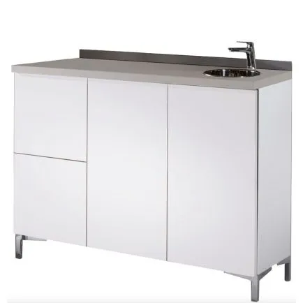 Salon Ambience Wall System 120 Base Steel basin RH Basin