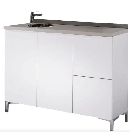 Salon Ambience Wall System 120 Base Steel basin LH Basin