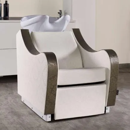 Salon Ambience Gravity Wash Unit with Massage White Basin