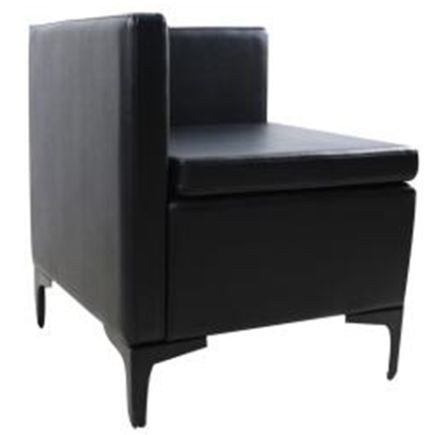 Salon Fit Liberty Corner Waiting Chair - Black