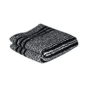 Hair Tools Black/White Humbug Towels (Pack of 12)