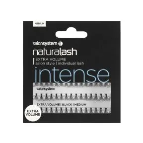 Salon System Individual Flare Lashes Black Extra Volume - Medium