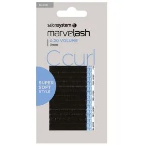 Salon System Marvelash C Curl 0.20 Lashes (Volume) - 9mm Black