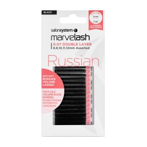 Salon System Marvelash Russian C Curl 0.07 Double Layer Lashes - Assorted Length