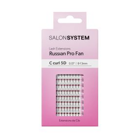 Salon System Russian Pro Fan Lash Extensions (C Curl 5D 8-13mm)