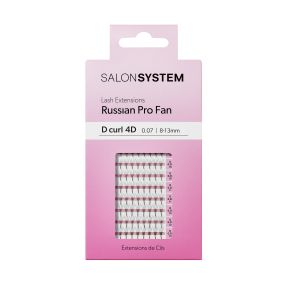 Salon System Russian Pro Fan Lash Extensions (D Curl 4D 8-13mm)